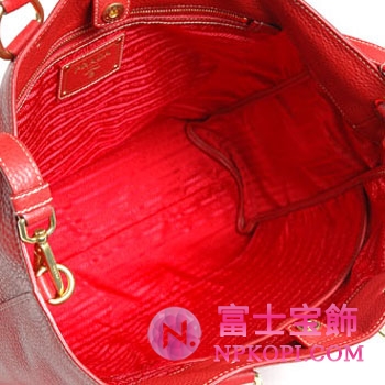 プラダ（PRADA）VITELLO DAINO　レディース2wayトートバッグ　レッド　BN1713-BBE-011 